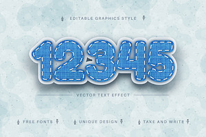 Jeans Textile - Editable Text Effect