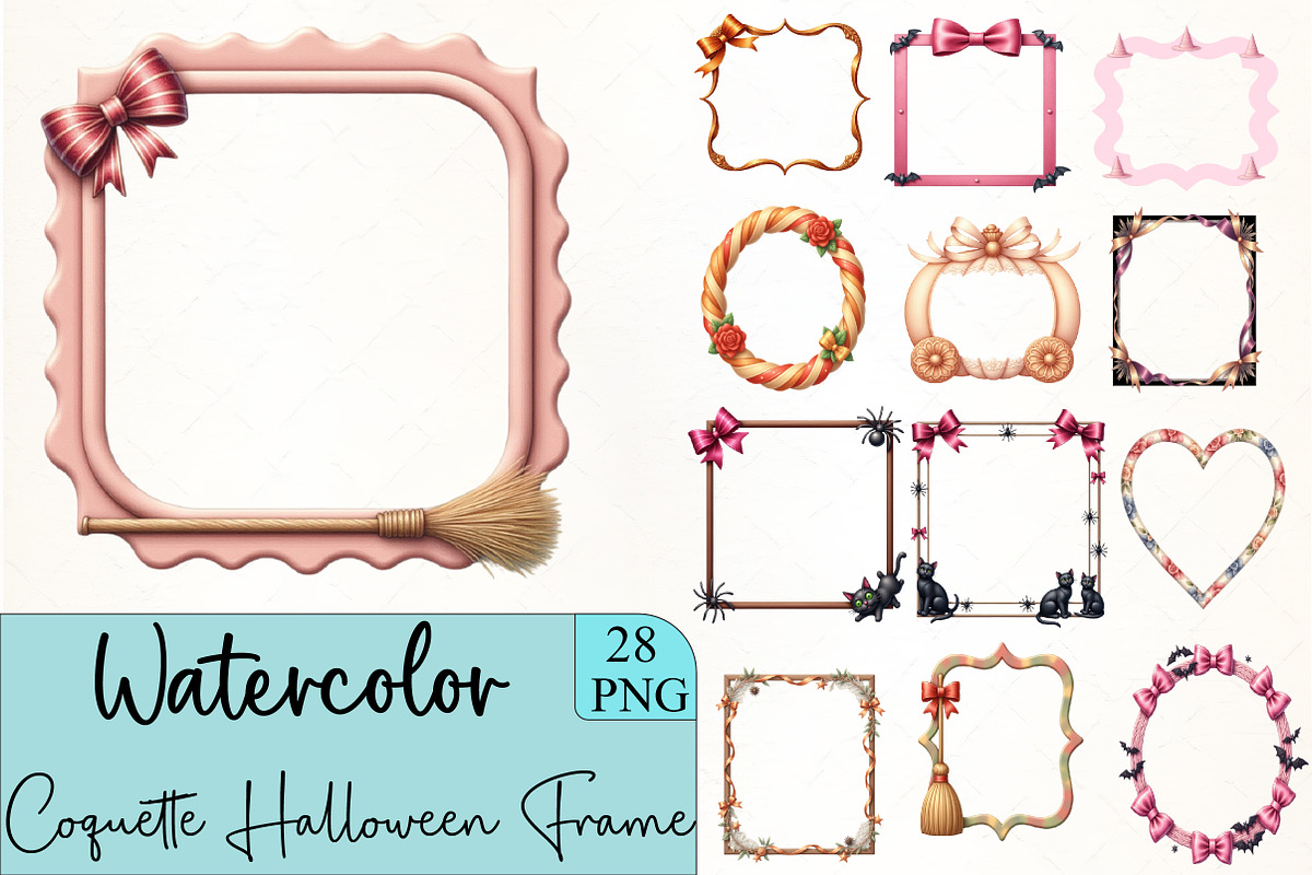 Coquette Halloween Frame Sublimation, an Illustration by CrexoraLab (Photo 2 of 5)