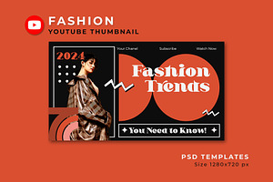 Fashion Trends YouTube Thumbnail, a Social Media Template by Artnivora.Std