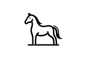 Minimalist Horse Vector Logo, a Branding & Logo Template by Vectorium Studio (Thumbnail 1 of 2)