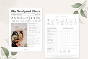 Wedding Newspaper Program Template, a Stationery Template by Matisse Studio (Thumbnail 1 of 8)