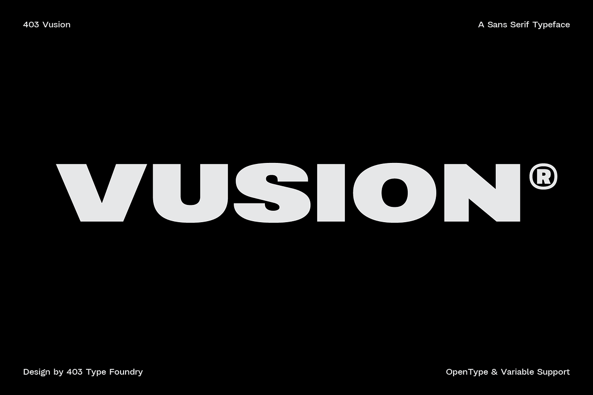 403 Vusion, a Sans Serif Font by 403 Type Foundry (Photo 1 of 20)