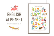 ZOO ENGLISH ALPHABET, an Animal Illustration by KVIO (Thumbnail 1 of 4)