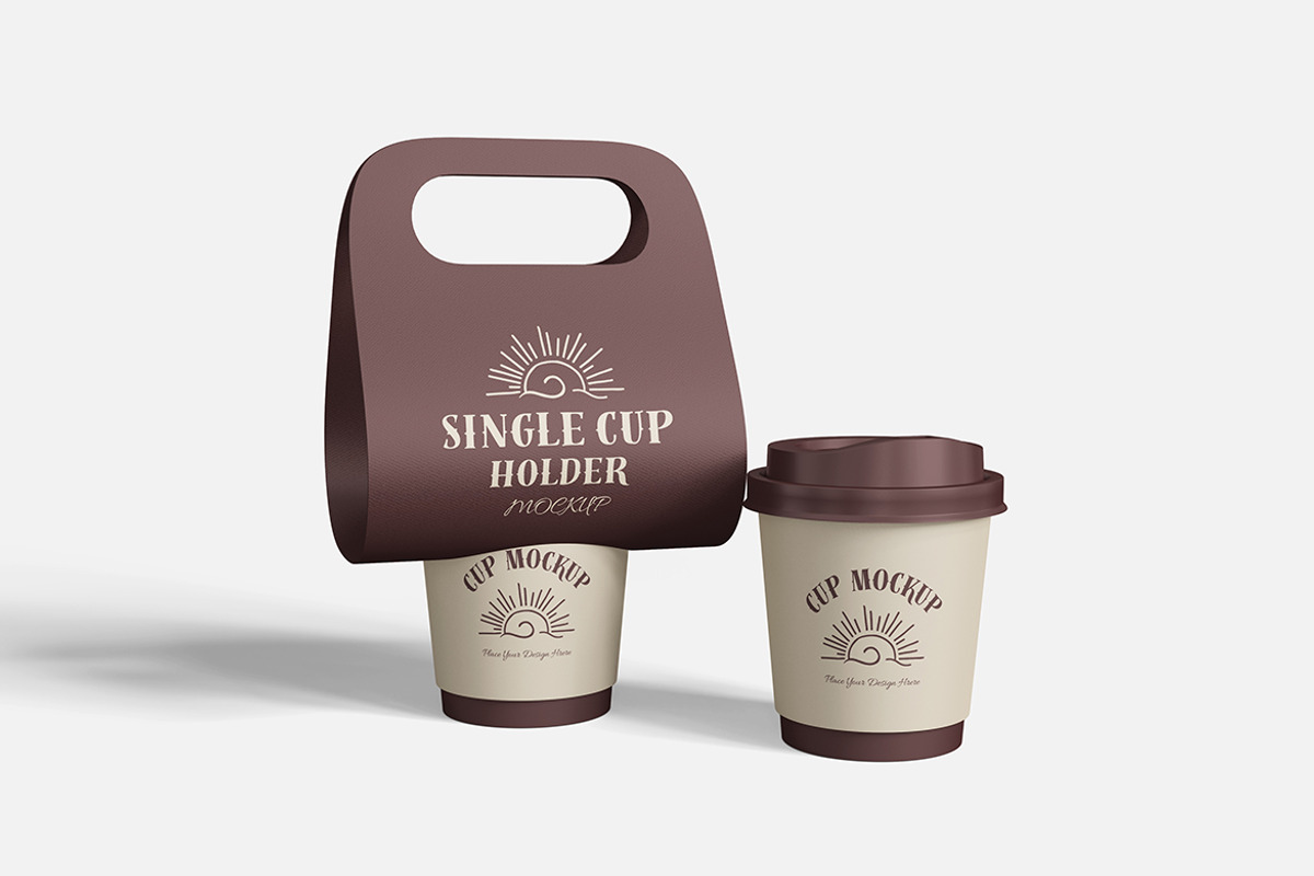 Coffee Single Cup Holder Mockup, a Cups & Container Mockup by Indah (Photo 2 of 6)