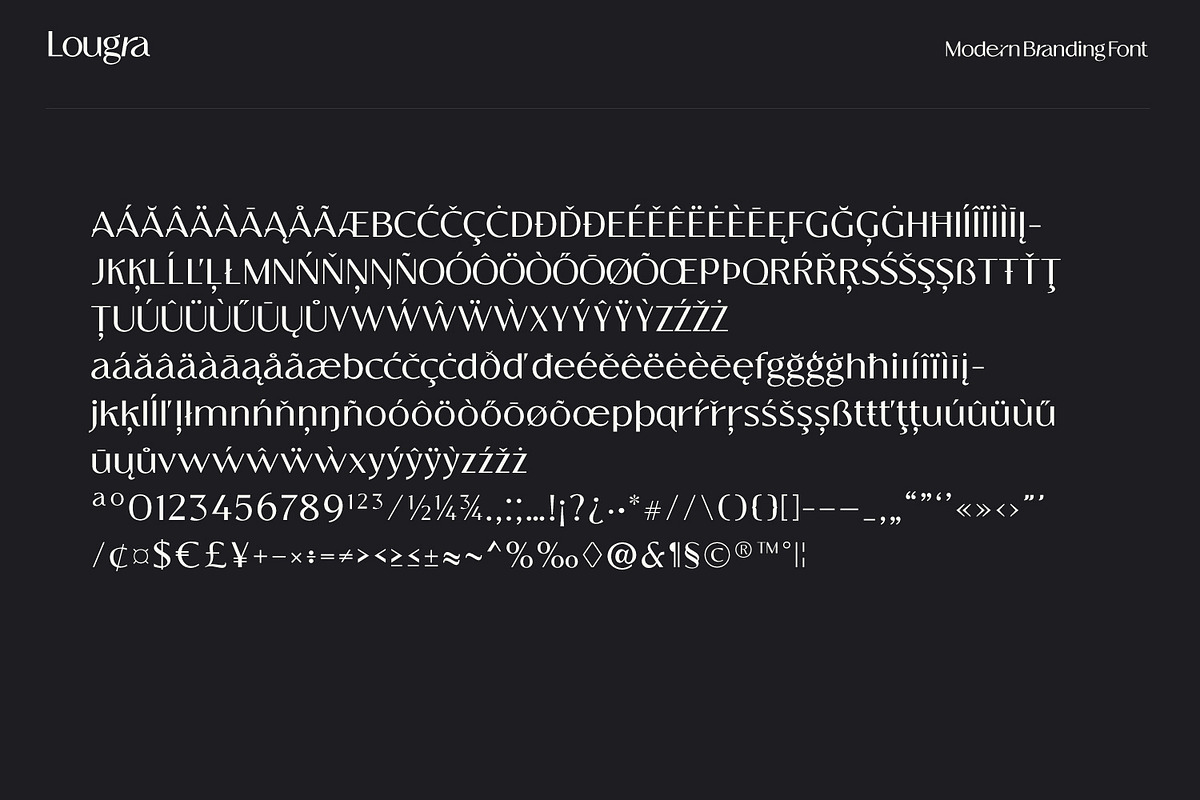 Lougra - Modern Branding Font, a Sans Serif Font by creativemedialab (Photo 10 of 12)