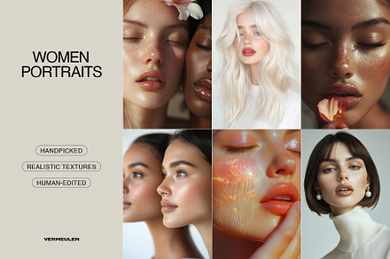 70 Women Portraits | Stock Images, a Beauty & Fashion Photo by Vermeulen Design Studio