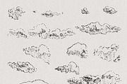 Hand drawn illustrations of clouds, an Object Illustration by TheMountBirdStudio (Thumbnail 2 of 3)