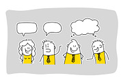 Stick Figures - Talking, an Education Illustration by Anna Semenchenko (Thumbnail 4 of 4)