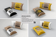 Rippled Pillow Box Packaging Mockup, a Packaging Mockup by INCDesign (Thumbnail 3 of 9)