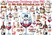 Snowman Christmas Wine Sublimation P, an Illustration by Sublimation Artist (Thumbnail 1 of 6)