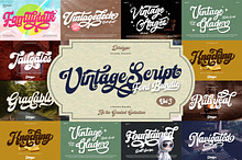 Vintage Script Vol 3 Font Bundle