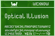 Optical Illusion font, a Font by weknow (Thumbnail 1 of 8)