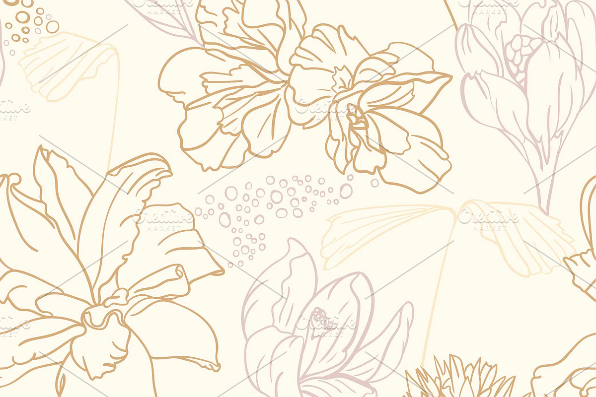 Set of floral covers, cards, frames, a Pattern Graphic by DeMih (Photo 15 of 16)