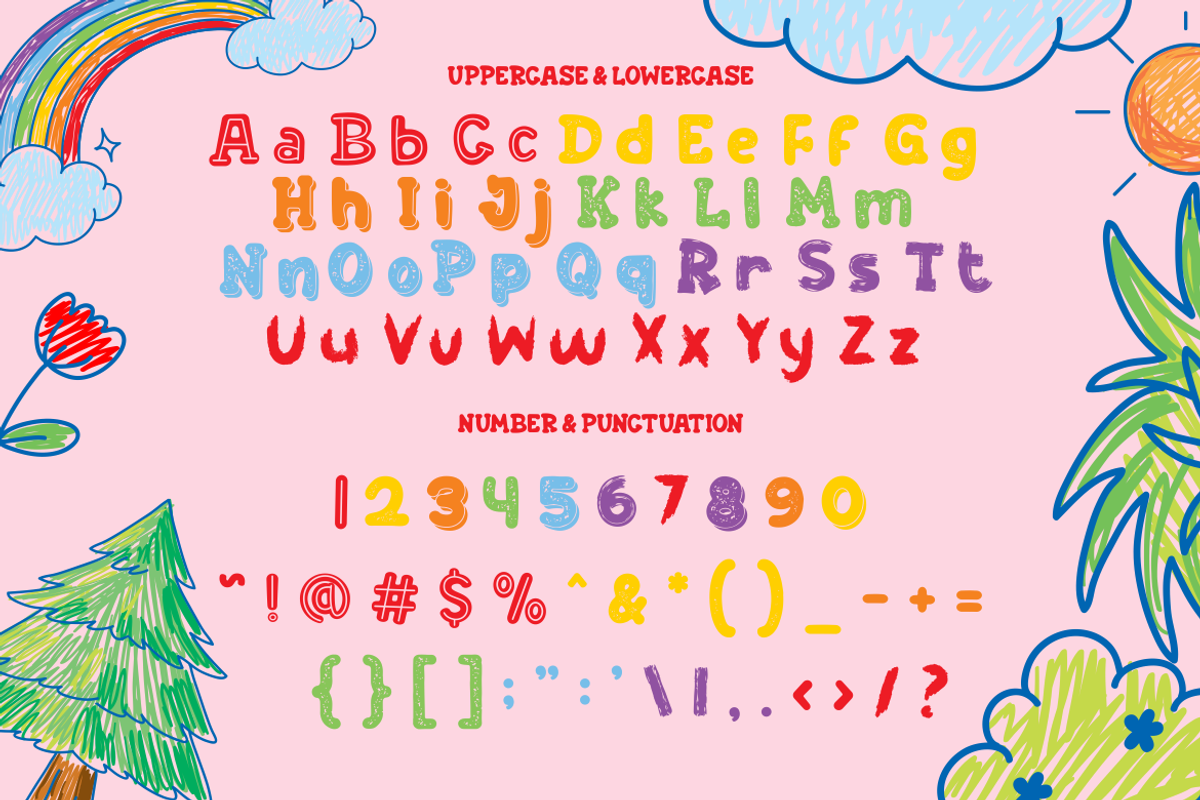 Crayon Craft - Kids Font, a Font by PutraCetol Studio (Photo 8 of 11)