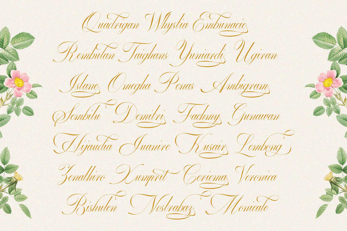 GEFUHATPIN — Elegant Calligraphy, a Script Font by Enxyclo Studio (Photo 18 of 23)