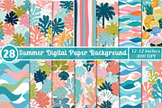 Summer Digital Paper Background, a Pattern Graphic by SinaCreation (Thumbnail 1 of 5)