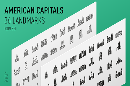 American Capitals - Landmark Icons
