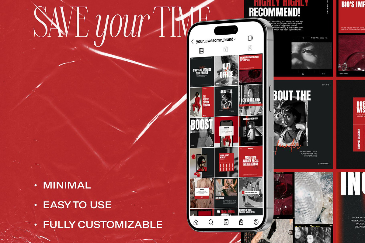 Instagram Templates Post & Stories, a Social Media Template by Digital&Chic (Photo 4 of 6)