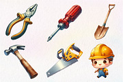 Cute Construction Clipart, an Illustration by Dream Creation (Thumbnail 3 of 7)