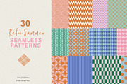 Retro Summer Seamless Patterns, a Pattern Graphic by Sweet Fig (Thumbnail 1 of 11)