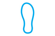 Shoeprint icon design template, an Outline Icon by Sumberpangan (Thumbnail 3 of 3)