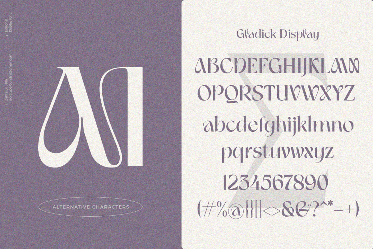 Gladick - Modern Typeface, a Serif Font by Dora Typefoundry (Photo 5 of 28)