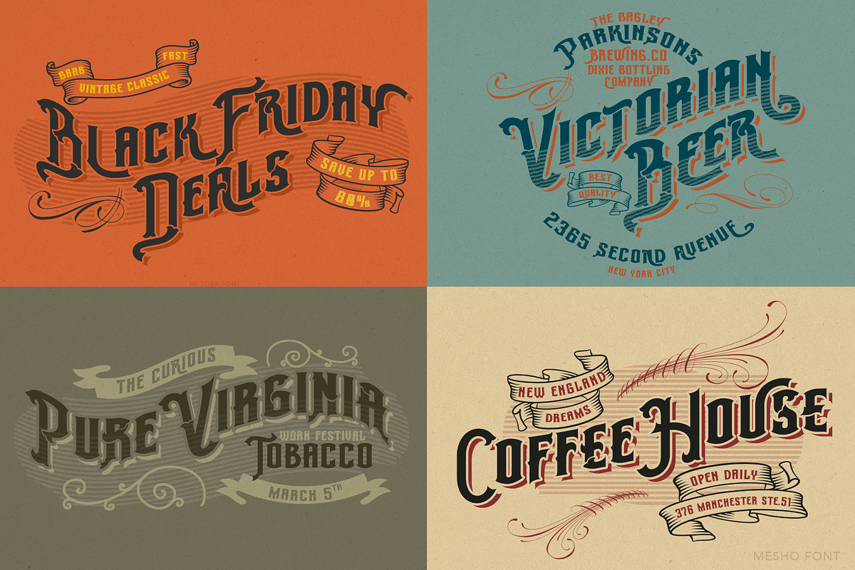 Mesho Victorian Typeface, a Serif Font by TypeClassHeroes (Photo 5 of 15)