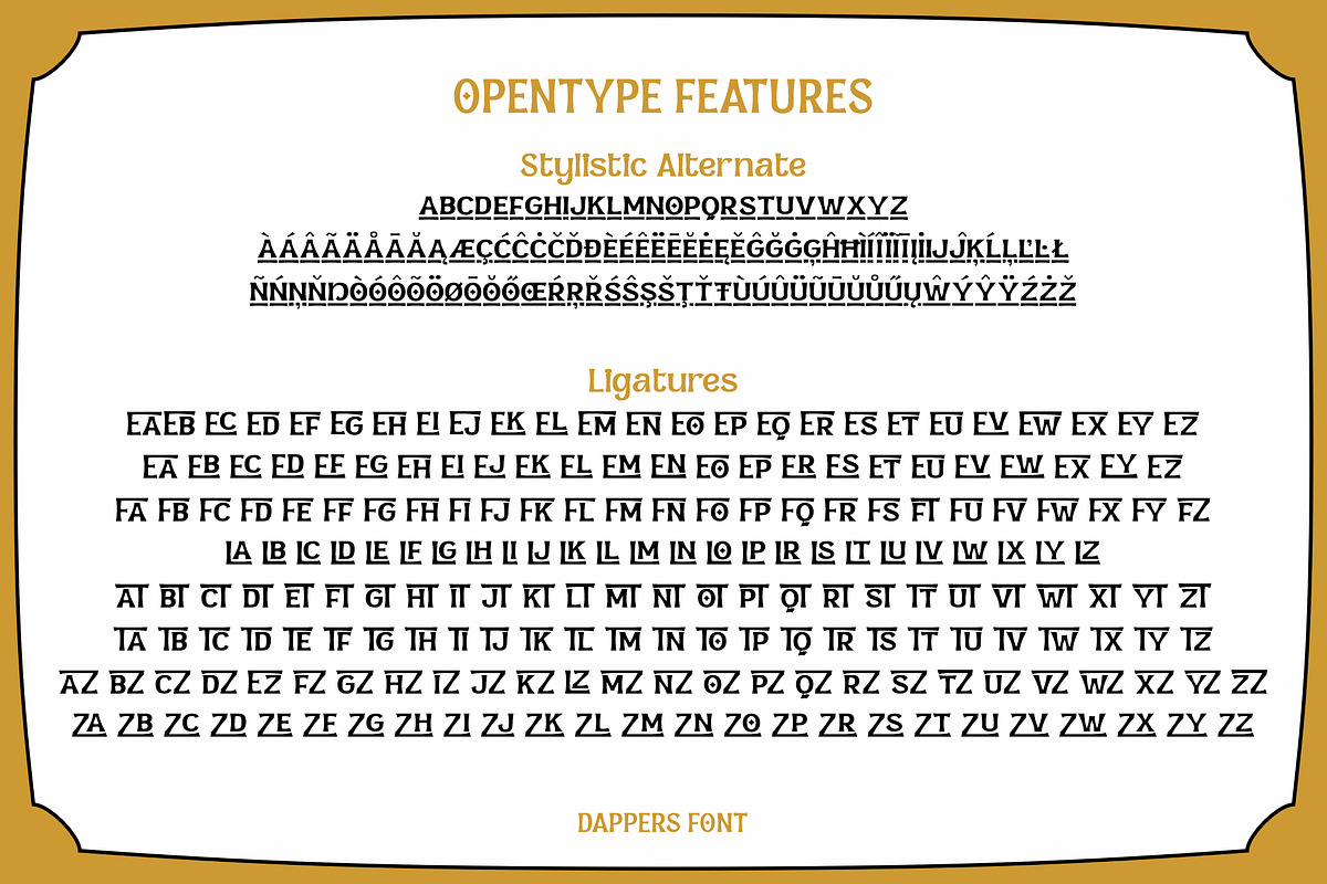 Dappers - a vintage display font, a Serif Font by Brainware Graphic (Photo 3 of 13)