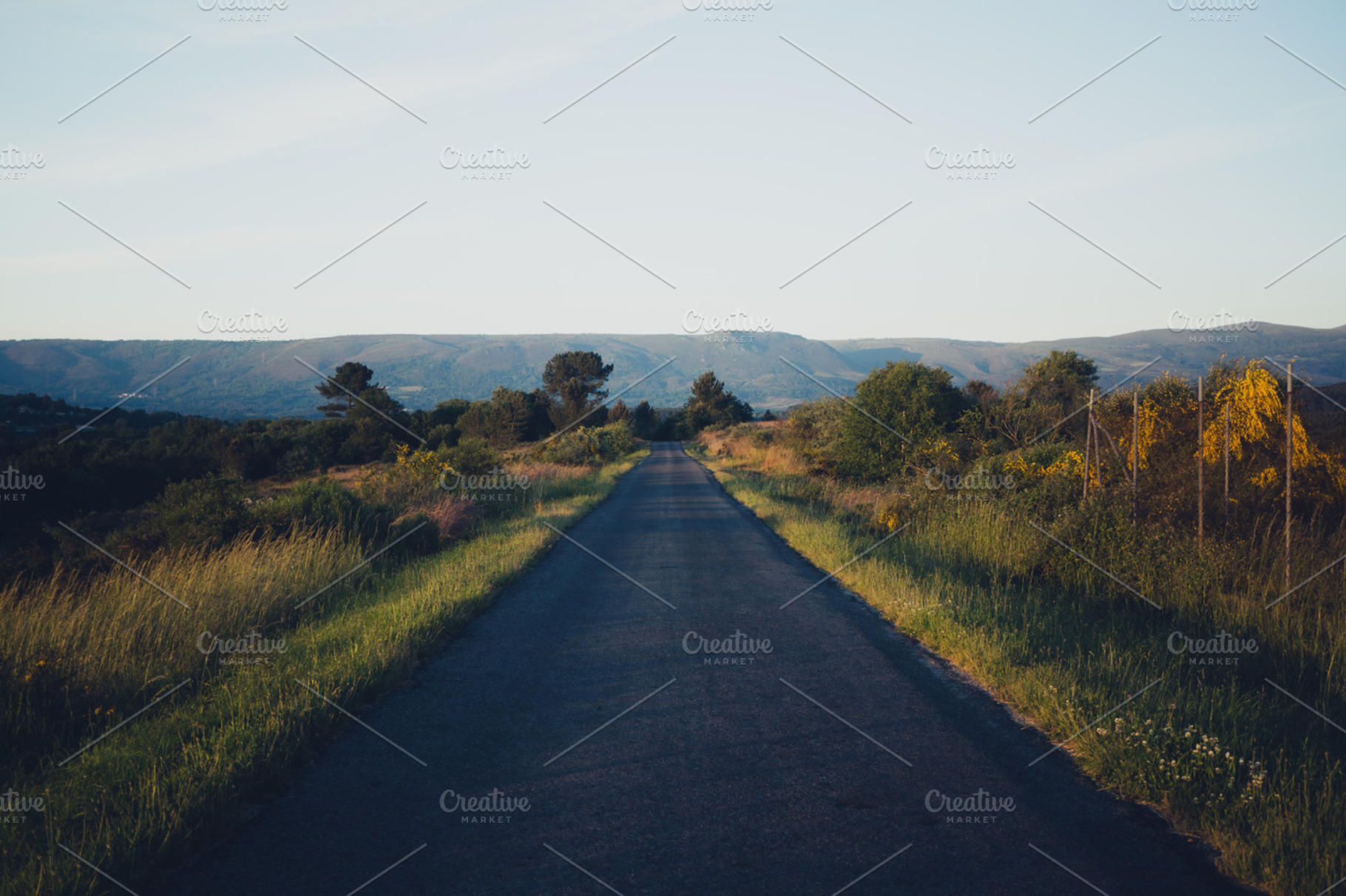 Road To Mountains Stock Photo