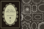 Line Lace Frames - vector designs, an Object Graphic by venimo (Thumbnail 1 of 14)