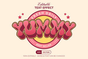 Retro Groovy Editable Text Effect, a Layer Style Add-On by Mockmenot
