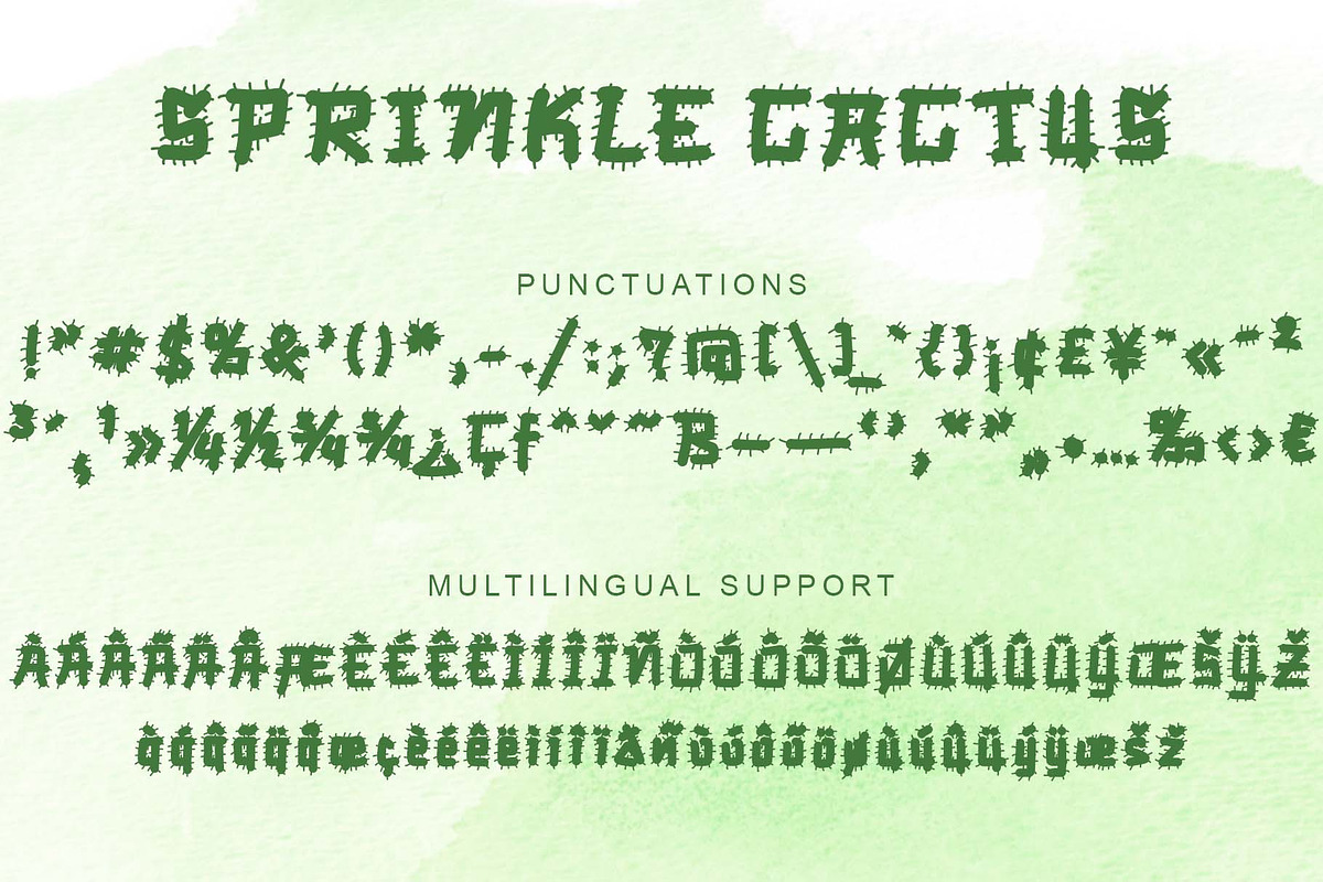 Sprinkle Cactus, a Font by Yoga Letter (Photo 5 of 6)