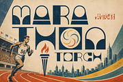 Marathon Torch – Olympic 1950's Font, a Symbol Font by HipFonts (Thumbnail 1 of 9)