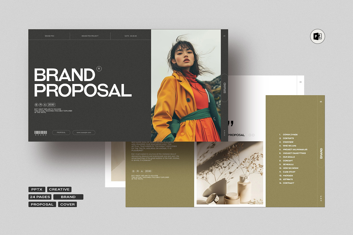 Brand Proposal Presentation Template, a Presentation Template by PrintIdea (Photo 1 of 9)