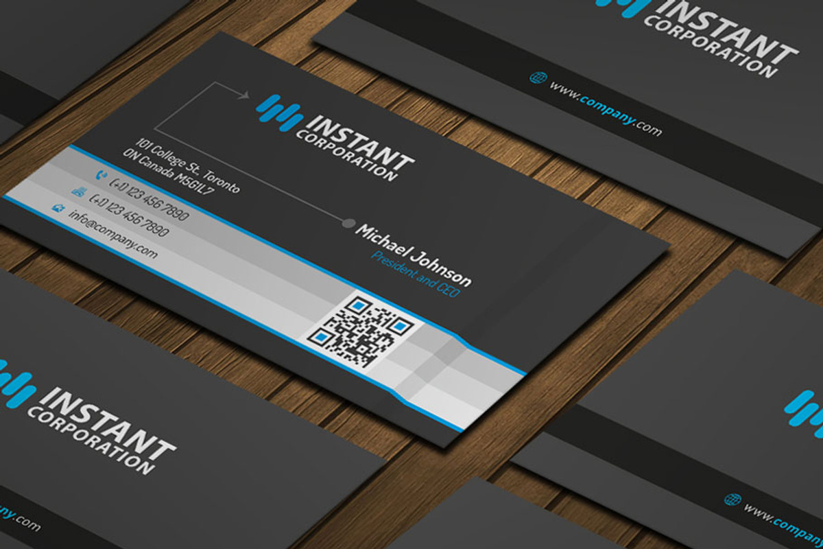 Waves Dark Business Card, a Business Card Template by RQ Designs (Photo 1 of 5)
