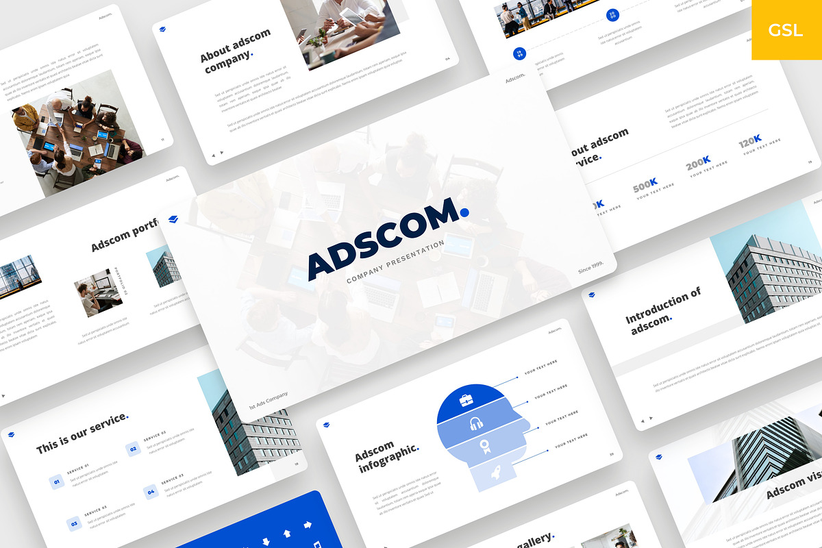 Business Google Slides Template, a Presentation Template by BeadyLab (Photo 1 of 6)