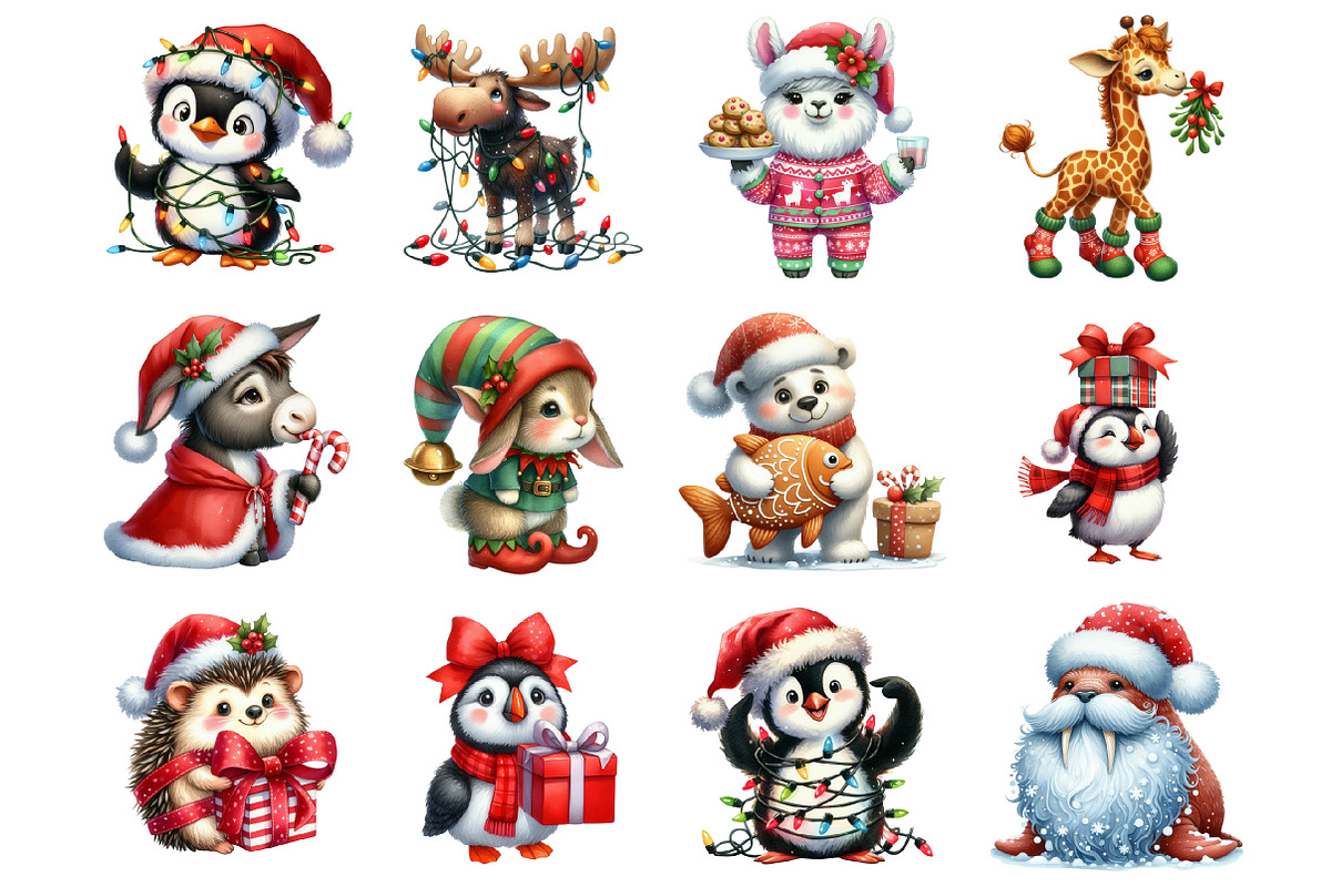 Funny Christmas Animals, a Graphic by CitraGraphics (Photo 2 of 5)