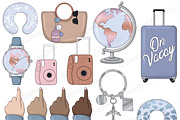 Travel Clipart Collection, a Transportation Illustration by GlamArtZhanna (Thumbnail 2 of 6)