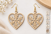 Christmas Snowflake Earrings SVG, an Object Graphic by Canvas Craft (Thumbnail 1 of 4)