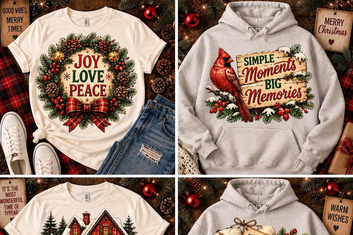 Vintage Christmas PNG Bundle, a Decorative Illustration by ElDesignState (Photo 3 of 13)
