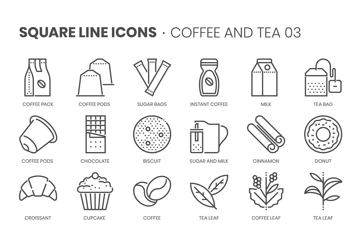 Square line icons, an Outline Icon by Howcolour (Photo 48 of 85)