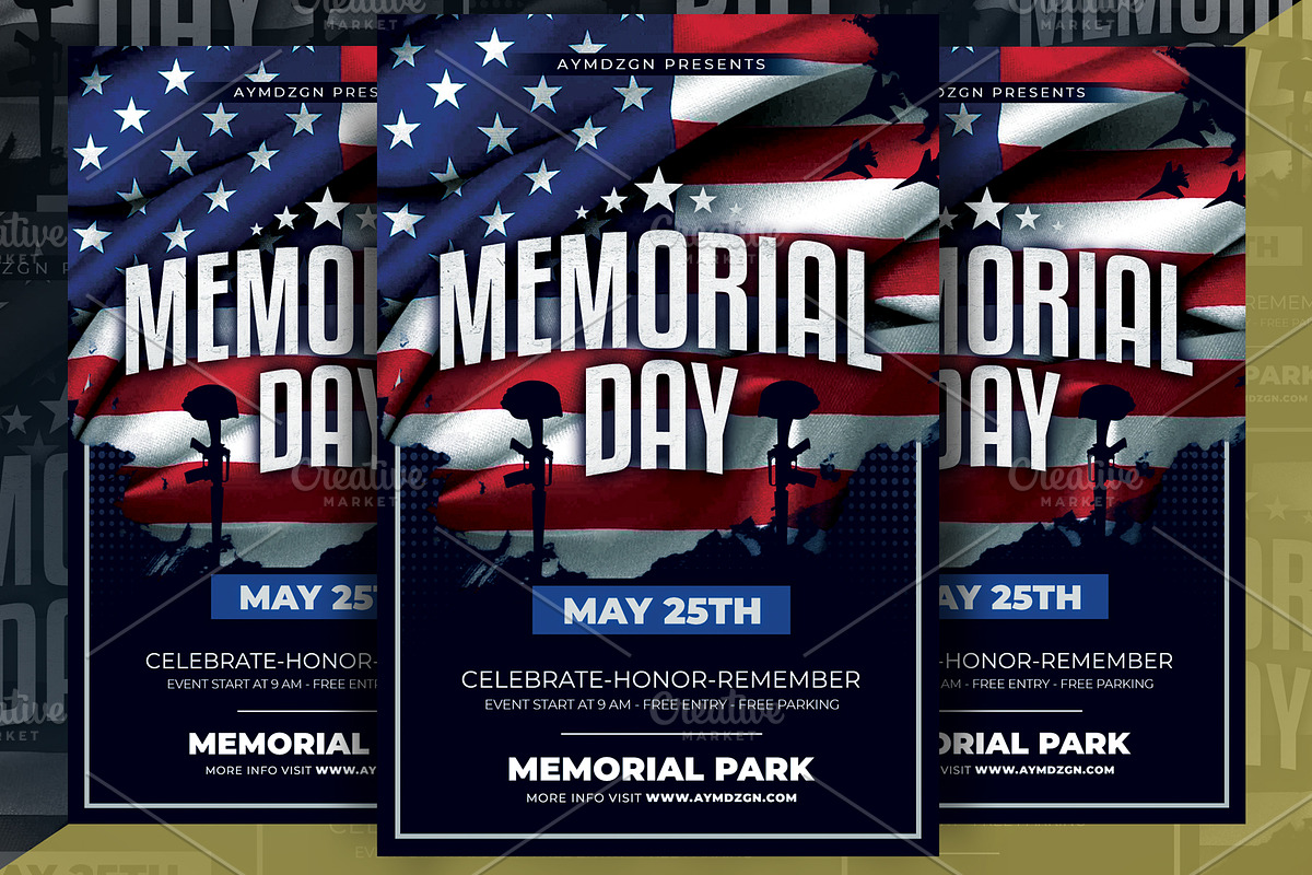 Memorial Day Flyer, a Flyer Template by AyumaDesign
