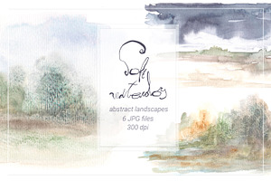 Abstract watercolor landscapes