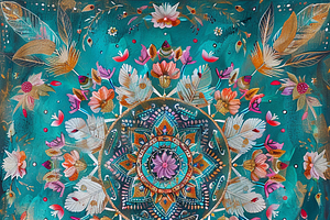 Boho Floral Mandala