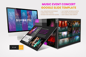 Music Event Concert Google Slide, a Presentation Template by Art StoreID
