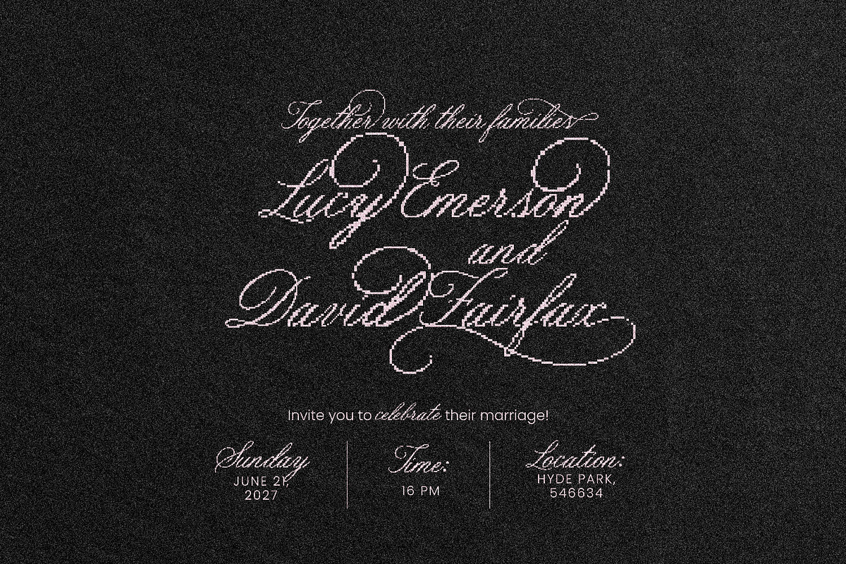 Jane Eyre - Pixel Script Font, a Script Font by AndrewPixelType (Photo 3 of 11)