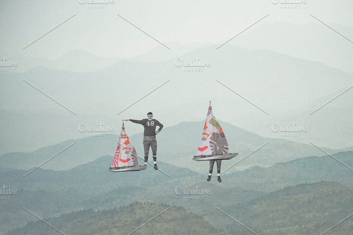 Handmade Collage Art, a Background Graphic by Nine Photography