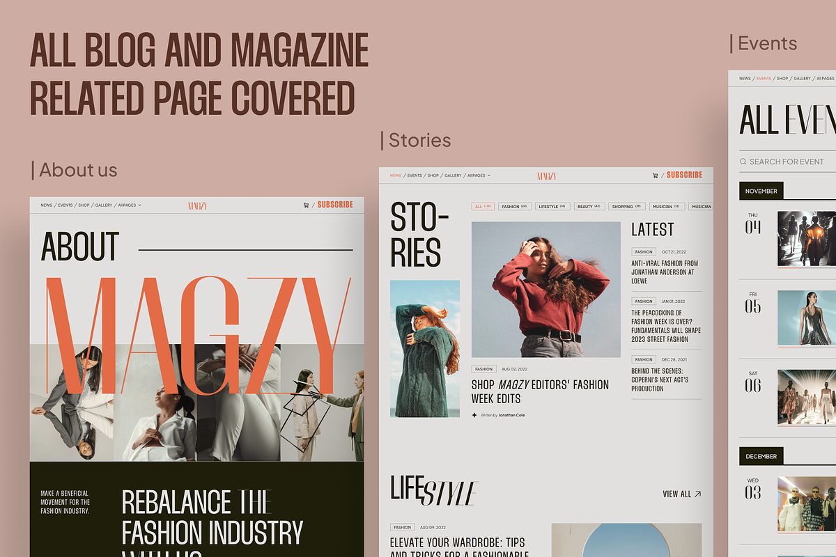 Magzy - Blog & Magazine Website UI K, an UI Kit Template by dhuhacreative (Photo 3 of 10)