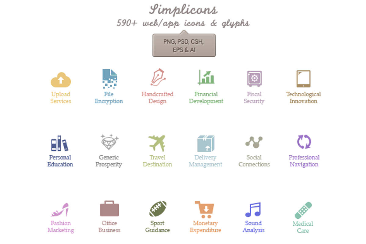602 Simplicons Icon set preview 2