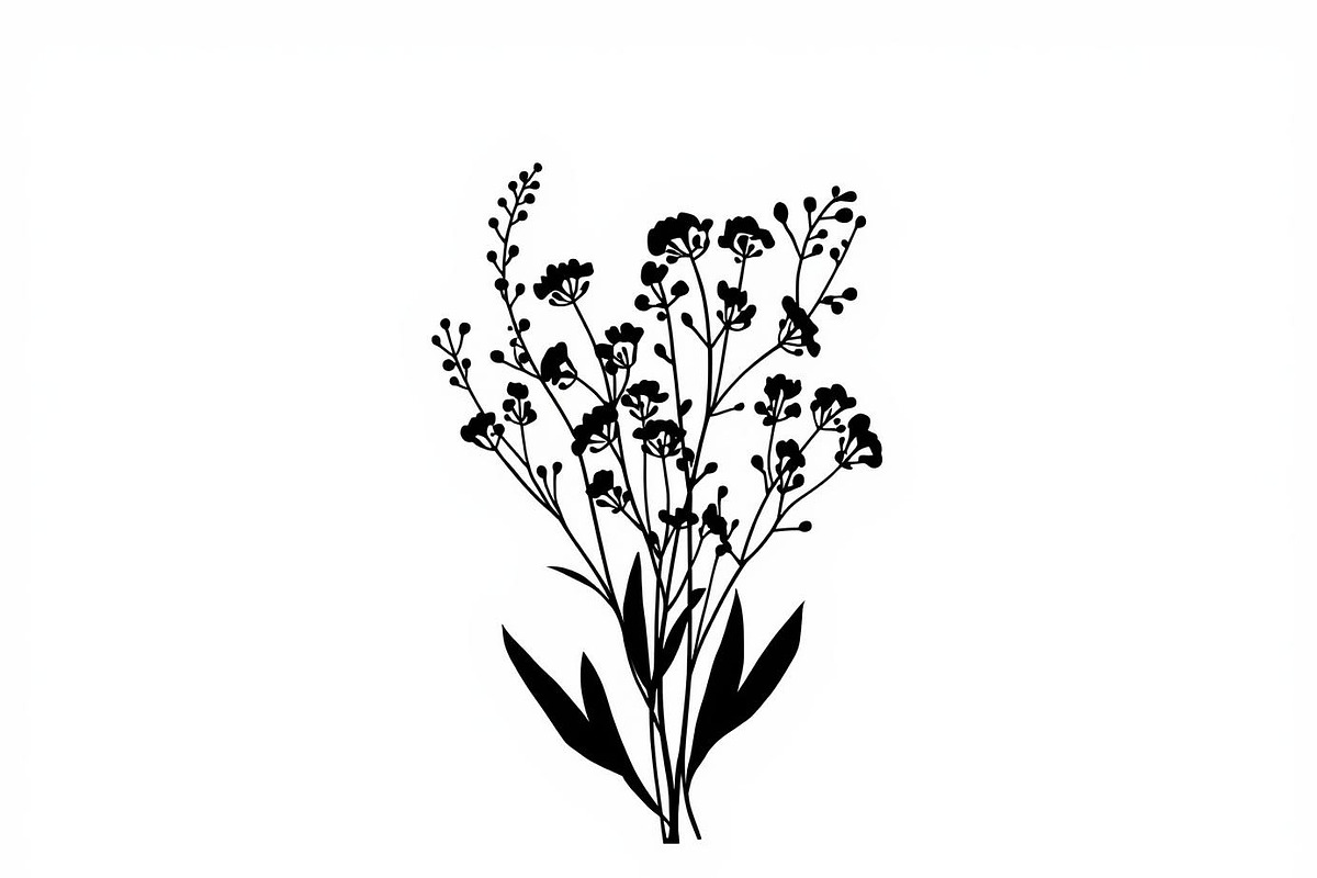 Meadow Flower Silhouette Vector, an Illustration by Designs_River (Photo 6 of 9)